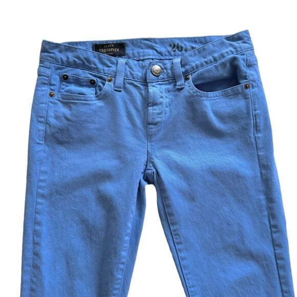 J. Crew Jeans Pants Light Blue Toothpick Skinny Low Rise Ankle Denim Size 26 - Picture 3 of 11